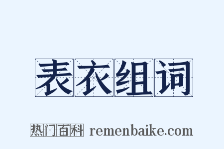 表衣组词是什么意思的图片